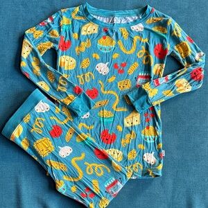 Little Sleepies Pasta Party Pajamas - 2 piece long sleeve and pants 3T